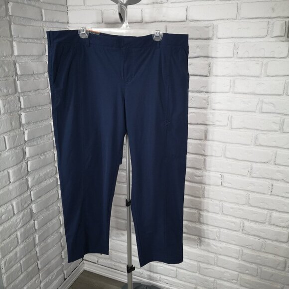 NWT Kirkland Ladies Size 16 Navy Lightweight 27" Inseam Travel Pants - Picture 1 of 13